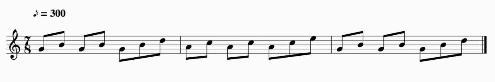  Odd meters: 7/8 time signature