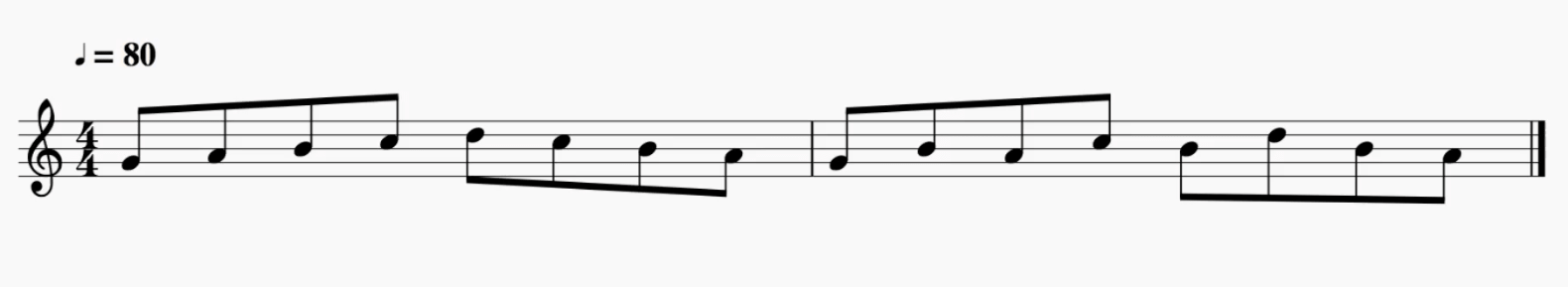 Eighth notes: note values